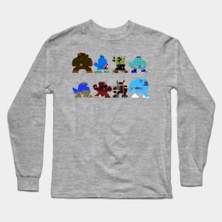 The Eight Bosses - Megaman 2 - v.2 Long Sleeve T-Shirt